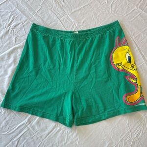 Vintage Looney Tunes Shorts Green Large